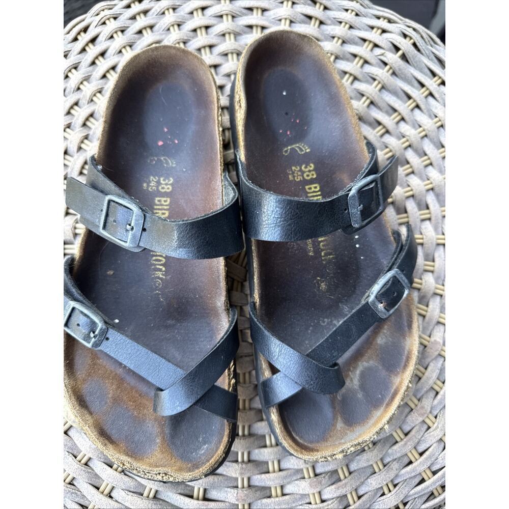 Birkenstock Mayari Sandals for Women Black Leather EU38 US 7 Style 245
